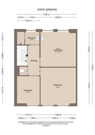 Floorplan - Nalenshof 16, 4153 CC Beesd
